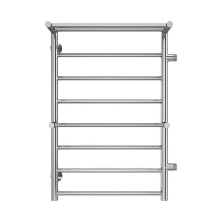 Полотенцесушитель водяной с полкой (правое подключение) Terminus Аврора П8 50х80, хром, артикул 4670078563279