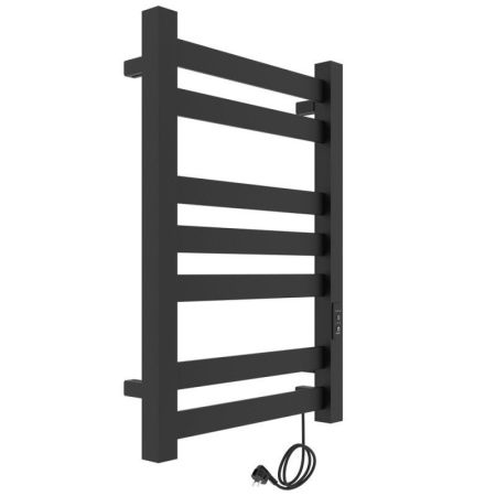 Полотенцесушитель электро "Гефест ЧКЧ П7 500х800", черный муар, правый, артикул 73207617