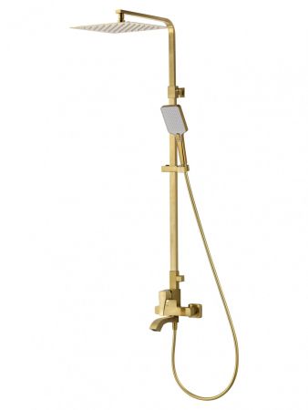 Душевая система WONZON & WOGHAND FLEX, Брашированное золото (WW-88047072-BG), артикул WW-88047072-BG