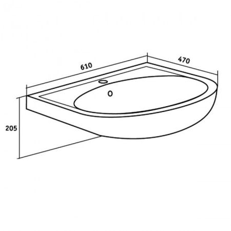 УМЫВАЛЬНИК RUNO мебельный Rosa Уют 60 (00000000154), артикул 00000000154