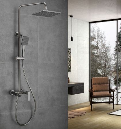 Душевая система Haiba HB24639-3, оружейная сталь