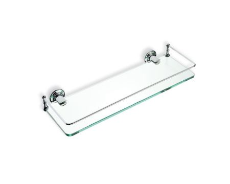 Stil Haus Smart, стеклянная полка с ограждением (длина 40), цвет хром, артикул 766Smart(08)