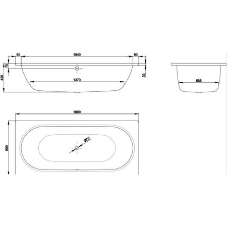 BETTE Starlet Ванна с шумоизоляцией 180х80х42, с самоочищающимся покрытием Glaze Plus и покрытием анти-слип, белая, артикул 1630-000 PLUS, AR