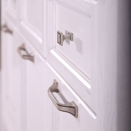 Тумба под раковину ASB-Woodline Гранда 105 Белая c серебряной патиной, артикул 11486