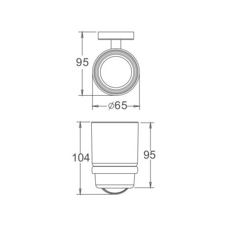 Стакан для ванной комнаты Haiba HB8706, черный