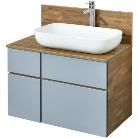 Тумба под раковину Акватон Мишель 80 1A244501MIX30 подвесная Дуб рустикальный Фьорд