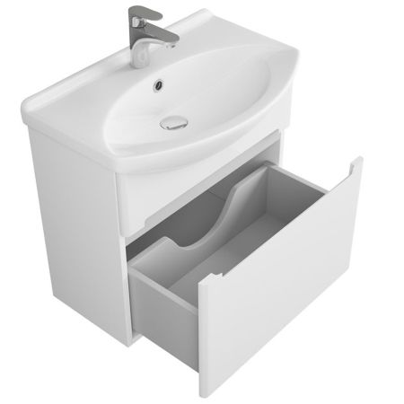 Тумба под раковину Owl 1975 Lagerta 65 OW08.01.00 подвесная Белая, артикул OW08.01.00