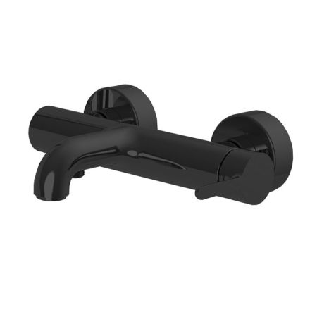 Смеситель для ванны и душа, Fima Carlo Frattini, Snap, тип открывания воды-однорычажный, кнопочный переключатель, тип регулирования воды-керамический картридж, монтаж-настенный, отверстия для монтажа-2, вынос излива, мм-169, тип излива-неподвижный, 2 подв, артикул F3114/1NS