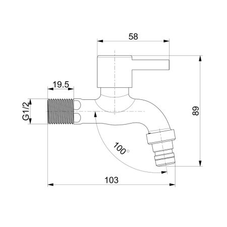 Кран водоразборный с аэратором Splenka S249.72, сатин, артикул S249.72