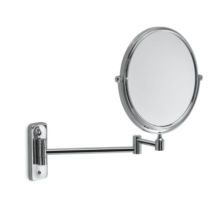 Gedy Gaia, настенное круглое поворотное косметическое зеркало (3x) со складным механизмом, цвет хром, артикул CO2024(13)