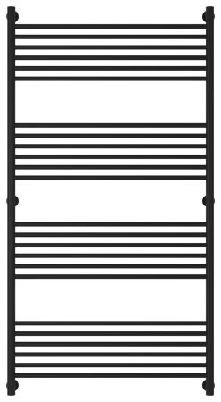 Полотенцесушитель водяной "Богема+" прямая 1500х800 (Матовый Чёрный)