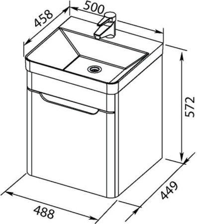 Тумба с раковиной Aquanet София 50 белый, артикул 00212585