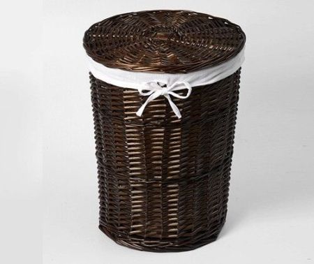 Корзина для белья WasserKRAFT Elbе 45x45x57 WB-740-L с крышкой Коричневая, артикул WB-740-L