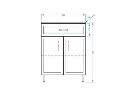 Комод "Концепт 60", 1 ящ.
