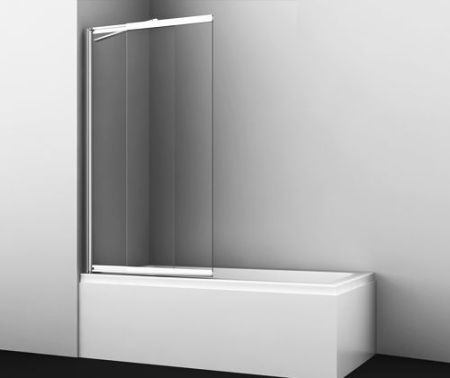 Main 41S02-100 Fixed Стеклянная шторка на ванну, раздвижная/распашная, двухстворчатая с фиксатором, артикул 41S02-100 Fixed