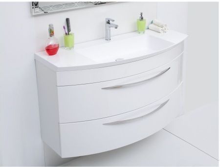 Тумба с раковиной De Aqua Лонг 120 белый, артикул 00212711