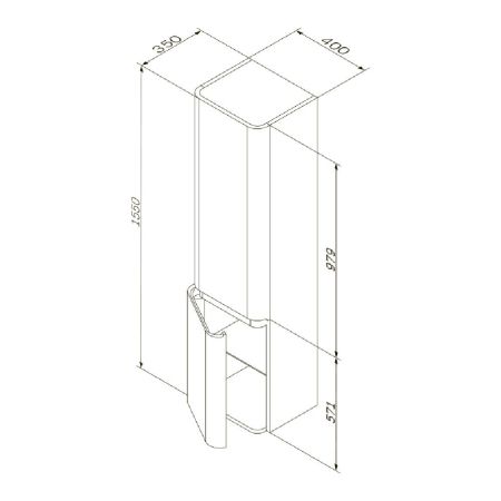 M30CHR0406WG Sensation, Шкаф-колонна, подвесной, правый, 40 см, двери, белый, глянцевая, шт, артикул M30CHR0406WG