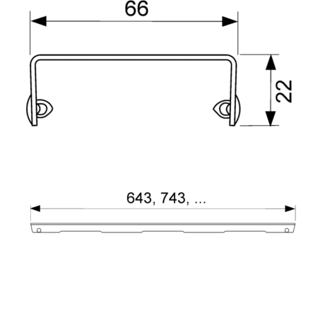 Решетка "royal", 800 мм, нерж. сталь, полир., артикул 600840