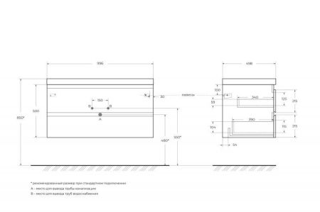 Мебель для ванной CEZARES MOLVENO, артикул MOLVENO-1600-2A-SC-NC