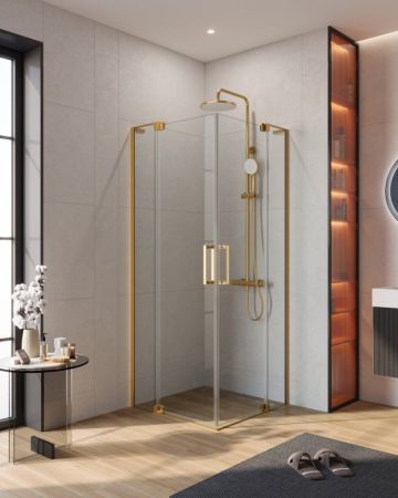 SLIDER-A-2-90/100-BR-BORO Душевой уголок, артикул SLIDER-A-2-90/100-BR-BORO