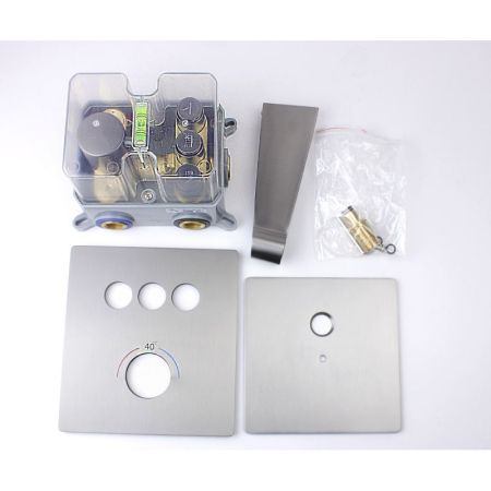 Душевая система встраиваемая с термостатом Bronze de Luxe OMG! 1011GM, графит, артикул 1011GM