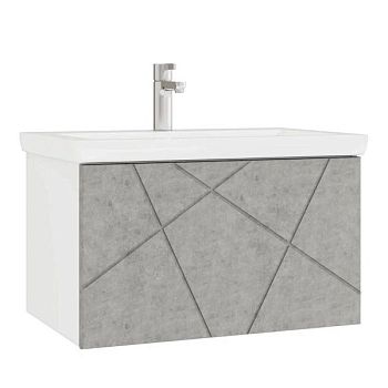 Тумба с раковиной подвесная VIGO Geometry 033 бетон, 60 см
