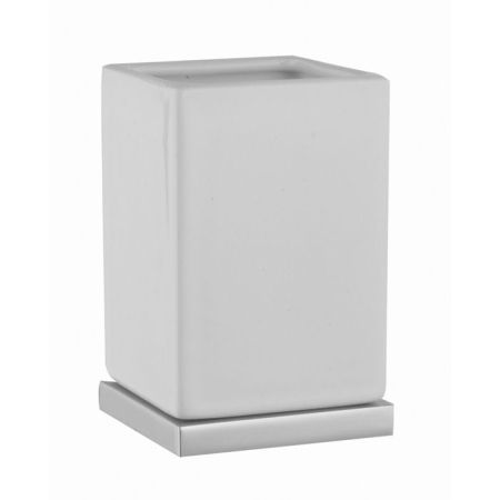 Stella Bamboo Quadro Стакан с подставкой настольный 1014/B016 цвет: хром, артикул BQ 10101 CR00