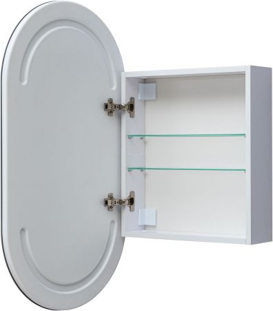 Зеркальный шкаф Aquanet Монте 50 белый, с LED подсветкой, артикул 00344787