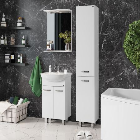 Зеркало Onika Коралл 45 белое, с подсветкой, артикул 204501