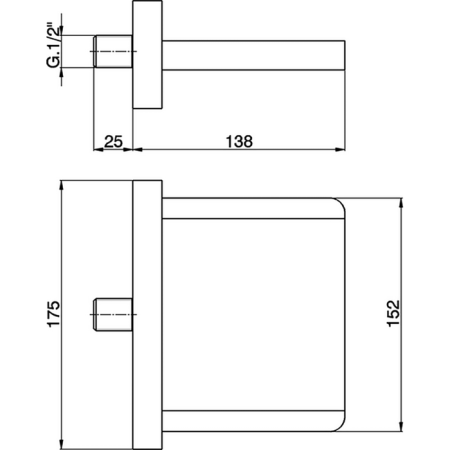 CISAL Излив для ванны настенный каскадный 138 мм max 59 l/min, цвет хром, артикул ZA00219021