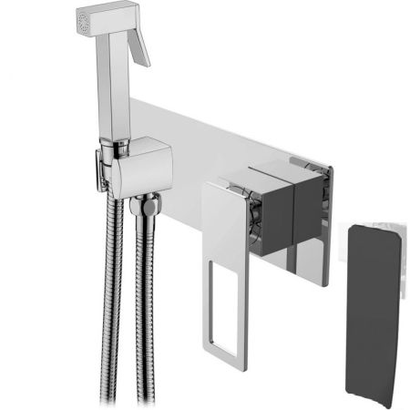 Гигиенический душ со смесителем Boheme Q 147-CRB.2 Хром Черный, артикул 147-CRB.2