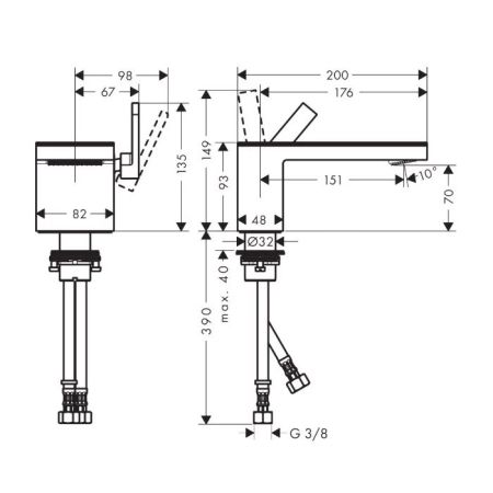 AX MyEdition Смеситель для раковины, без панели, цвет шлифованное красное золото, артикул 47012310