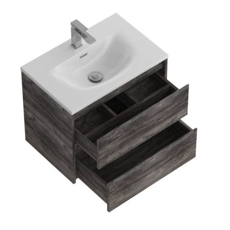 KRAFT 39 База под раковину подвесная с двумя выкатными ящиками, Rovere Nebrasca Nature, 700х390x500, KRAFT 39-700/390-2C-SO-RNN, артикул KRAFT 39-700/390-2C-SO-RNN