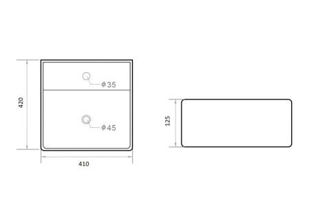 Раковина Orange 42 B04-405W Белая