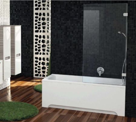 Шторка на ванну RAVAK BRILLIANT (80*) BVS1 7U840A00Z1 (неподвижная, хром), шт, артикул 7U840A00Z1