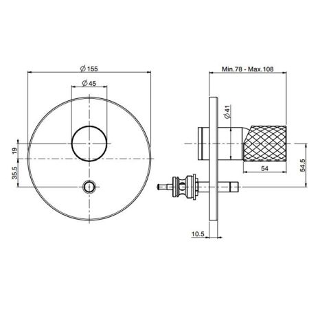 Fima Carlo Frattini Spillo Tech Смеситель для душа, встраиваемый, переключателем на 2 источника, цвет: хром, артикул F3039TX2XCR