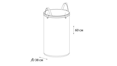 Корзина для белья с ручками Fixsen, коричневая, 80 литров (FX-1034), артикул FX-1034