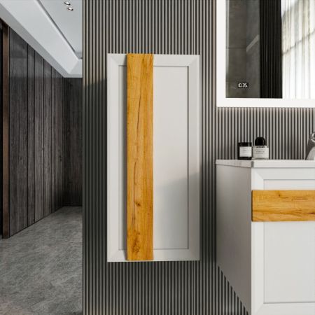 Шкаф навесной Бриклаер БЕРЛИН 90 см, белый, артикул 4627125416118