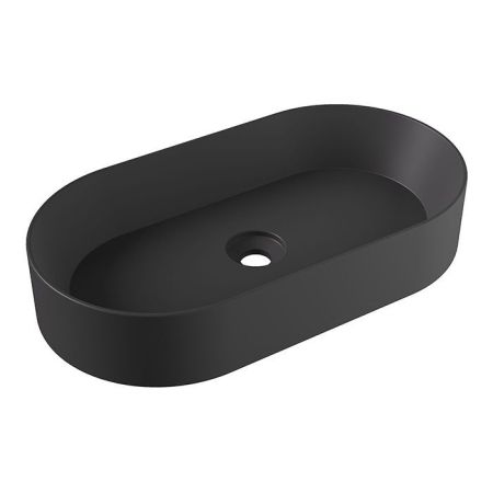 Раковина, Alice, Spy, ширина, мм-650, глубина, мм-350, высота, мм-120, тип установки-накладной (настольный), отверстия для смесителя-отсутствуют, без перелива, материал-керамика, вид грязеотталкивающего покрытия-Aliglaze+, цвет-черный матовый, артикул 34240108