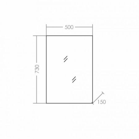Зеркальный шкаф "Стандарт 50" фацет, артикул 113002