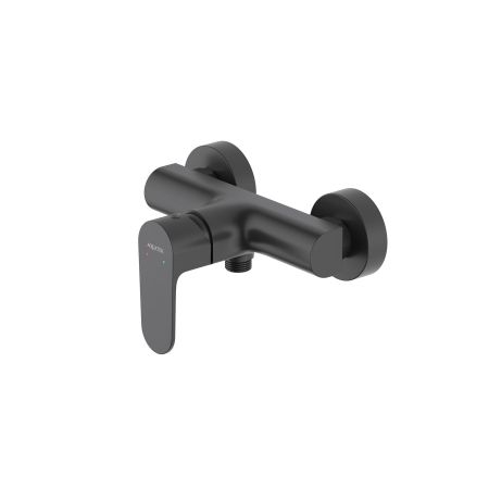 AQ1210MB ОБЕРОН смеситель для раковины 98, без донного клапана, матовый черный + AQ1260MB ОБЕРОН смеситель для душа, матовый черный + AQ2014MB ОБЕРОН душевой гарнитур 3jet 60 см, матовый черный, артикул AQ1231MB
