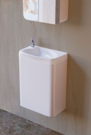 Тумба под раковину Raval Bionica 40 подвесная Белая, артикул Bio.01.40/P/W