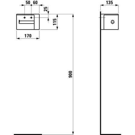 Бумагодержатель, Laufen, Val, с крышкой, ширина, мм-170, глубина, мм-135, высота, мм-115, тип установки-настенный, цвет-белый, артикул 8.7228.1.000.000.1
