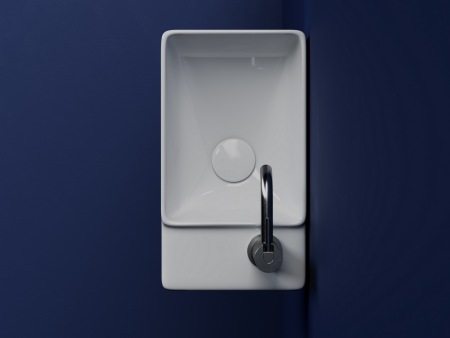 Умывальник подвесной прямоугольный (чаша слева, отверстие под смеситель справа) Элемент (Element) 395x220x125мм, артикул CN5045