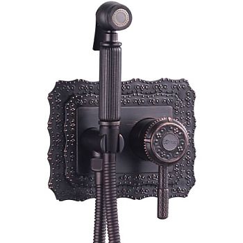 Гигиенический душ со смесителем Lemark Jasmine LM6619ORB Черная бронза