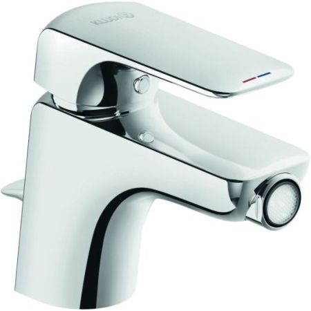 Смеситель для биде, Kludi, Ameo, тип открывания воды-однорычажный, тип регулирования воды-керамический картридж, отверстия для монтажа-1, высота, мм-135, вынос излива, мм-125, донный клапан-есть, тип подводки-гибкая, стандарт подвода воды-3/8", цвет-хром, артикул 412160575