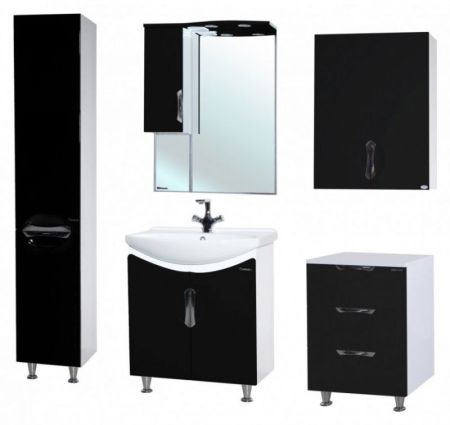 Тумба под раковину Bellezza Лагуна 65 4632110240043 Черная, артикул 4632110240043