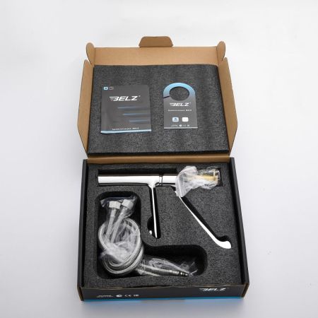 Смеситель для раковины с хирургической ручкой BELZ B10019, хром