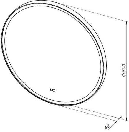 Зеркало Aquanet Тренд 80 черный, артикул 00316653