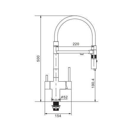 Смеситель для кухни Rose R958G, золотой сатин